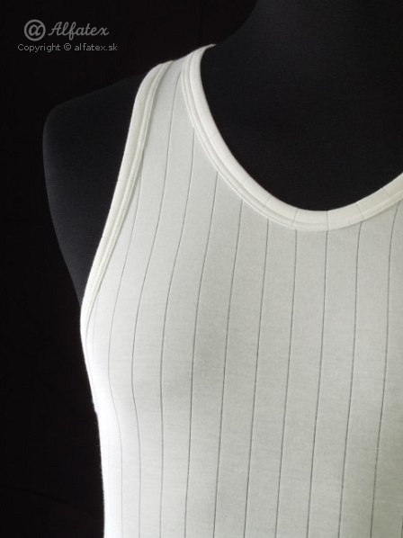 Tielko Tibo, biela farba, pletenina so širokým pruhom