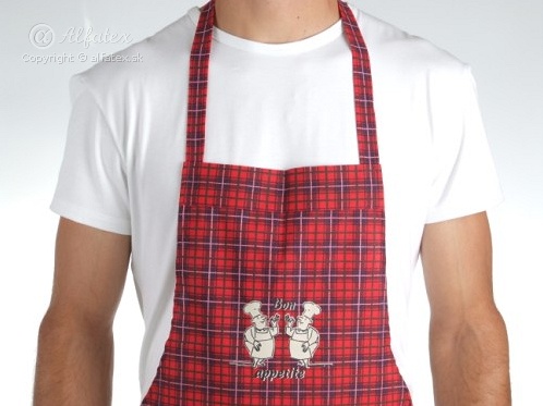 Pánska zástera v červenej farbe