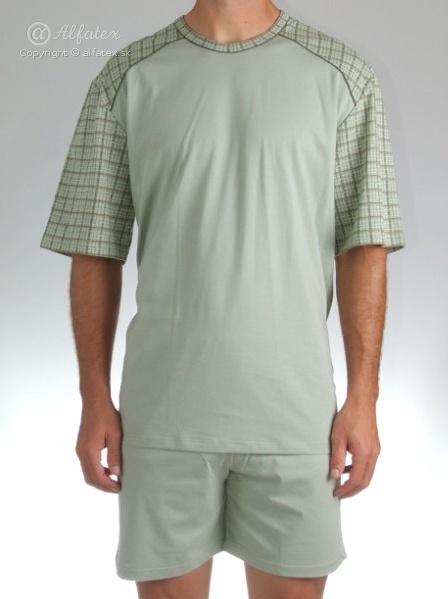 Pánske pyžamo Oskar, prevedenie s krátkym rukávom a krátkymi nohavicami
