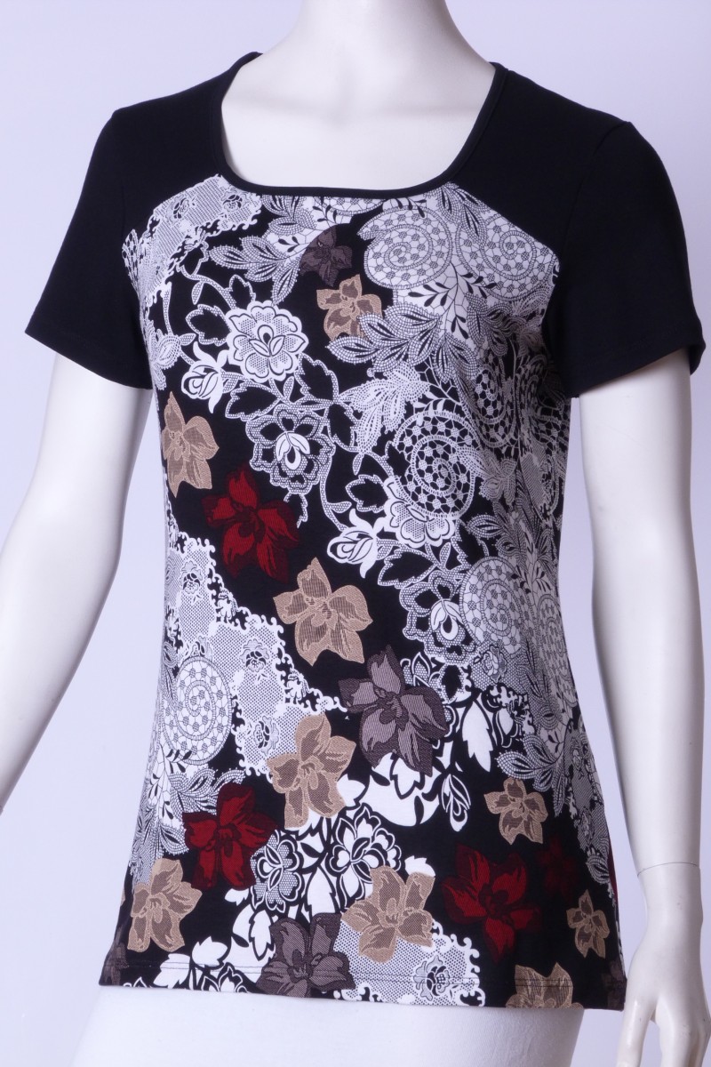 Tričko Karmen (vzor flora)