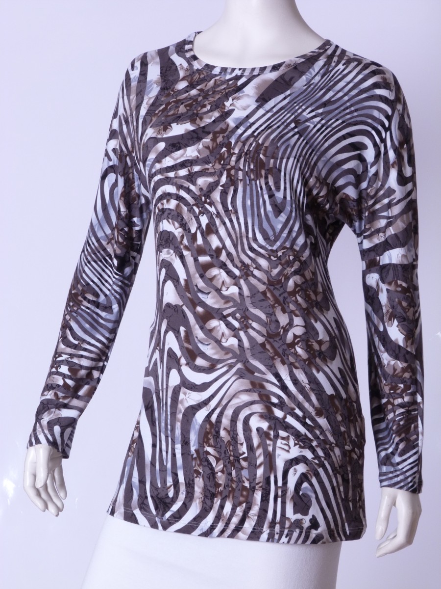 Tričko Jazmína (vzor ajša béž)