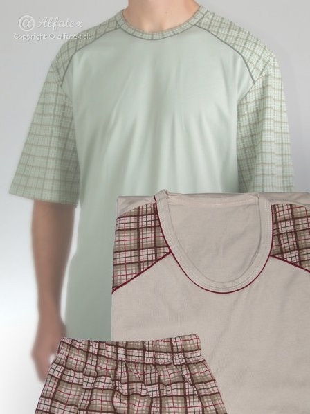 Pánske pyžamo Oskar v béžovej farbe