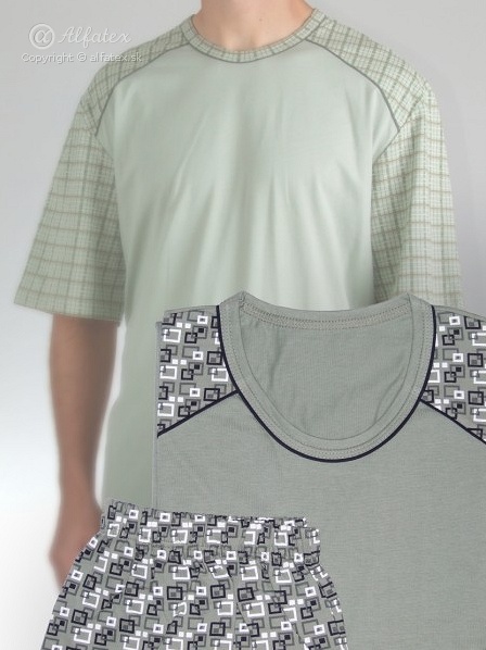 Pánske pyžamo Oskar v zelenej farbe